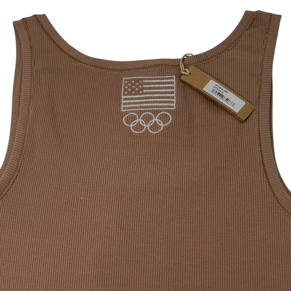 SKIMS Soft Lounge Rib Tank Dress Team USA Sienna Medium - Picture 7 of 13